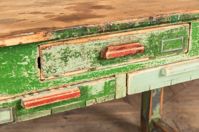 green vintage sideboard